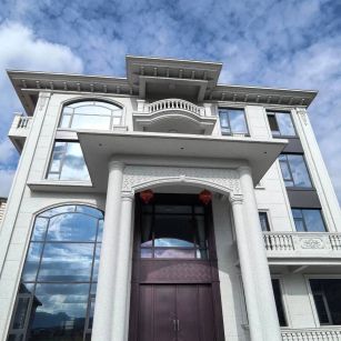 亳州白麻别墅外墙干挂石材效果示例