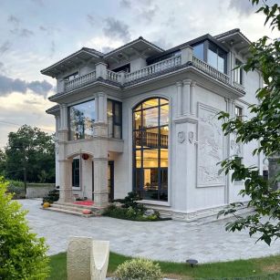 亳州 白麻花岗岩私人别墅干挂石材豪华定制