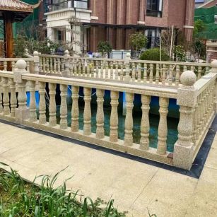 亳州黄金麻花岗岩石材栏杆，扶手，将军柱，花瓶柱