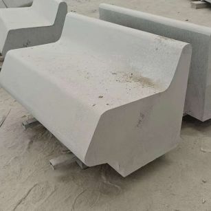 亳州 芝麻白花岗岩异形坐凳，石凳