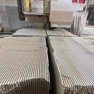 亳州 车间生产日常，黄金麻白麻花岗岩