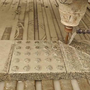 亳州 芝麻白花岗岩石材盲人石、盲道石、盲点石