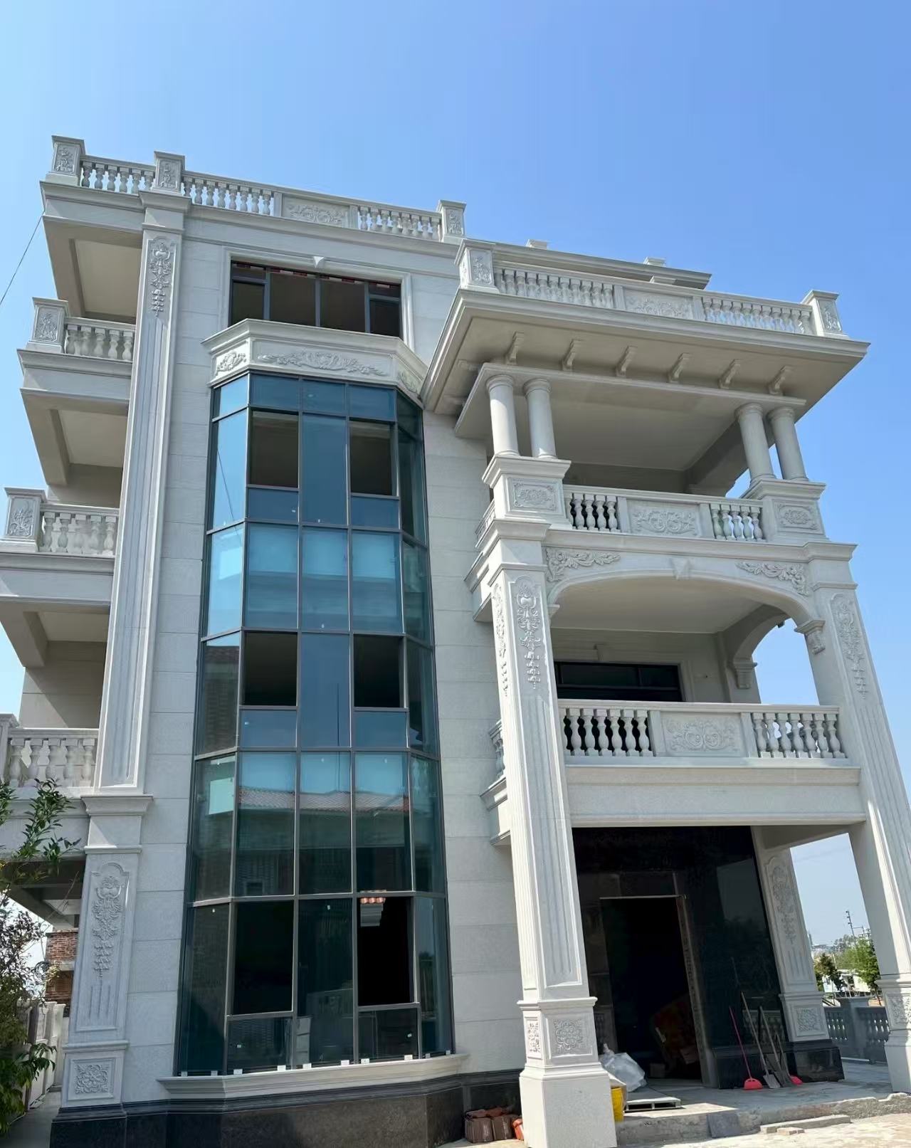 亳州 白麻花岗岩别墅外墙干挂效果展示