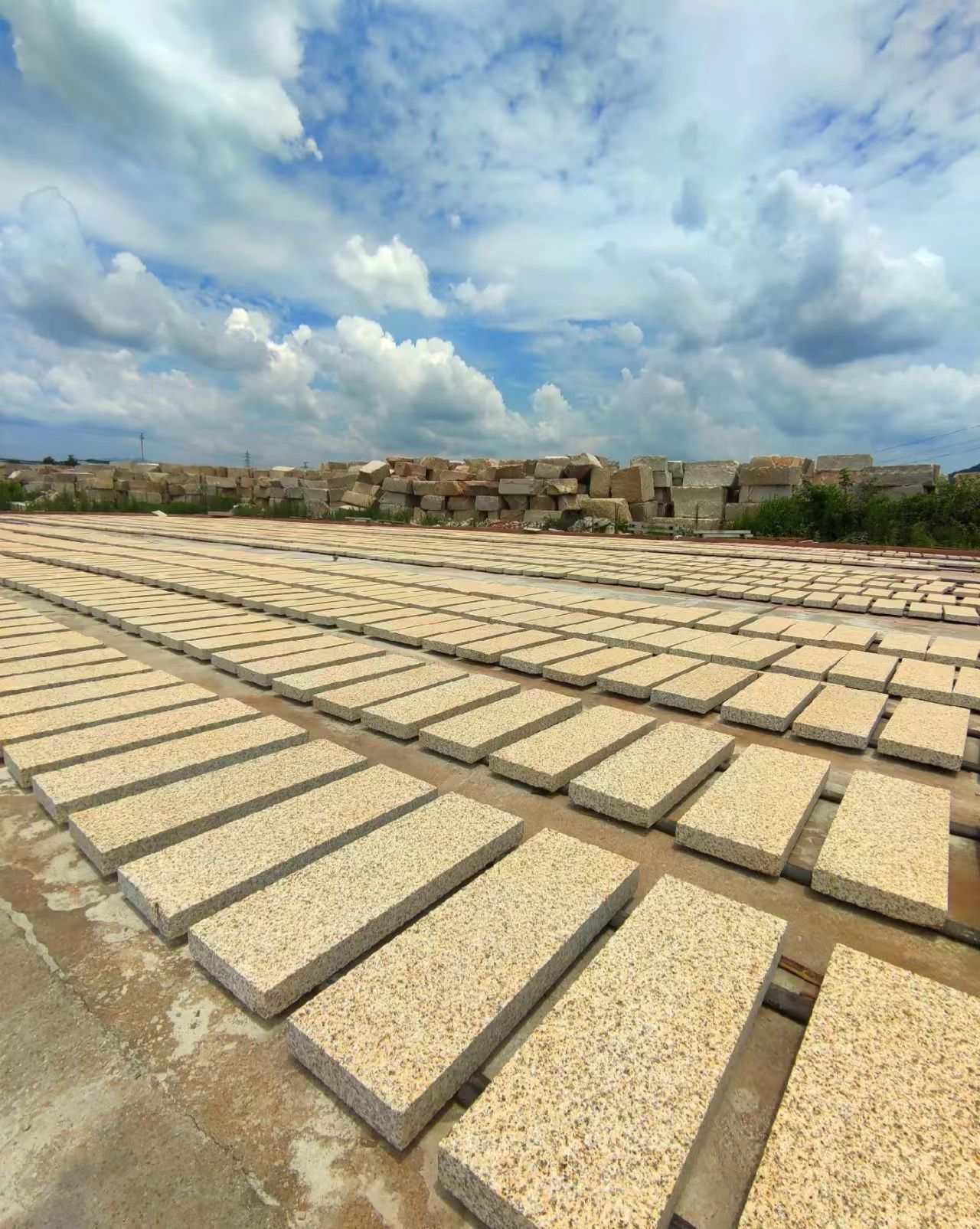 亳州 黄金麻花岗岩荔枝面地铺石防护中