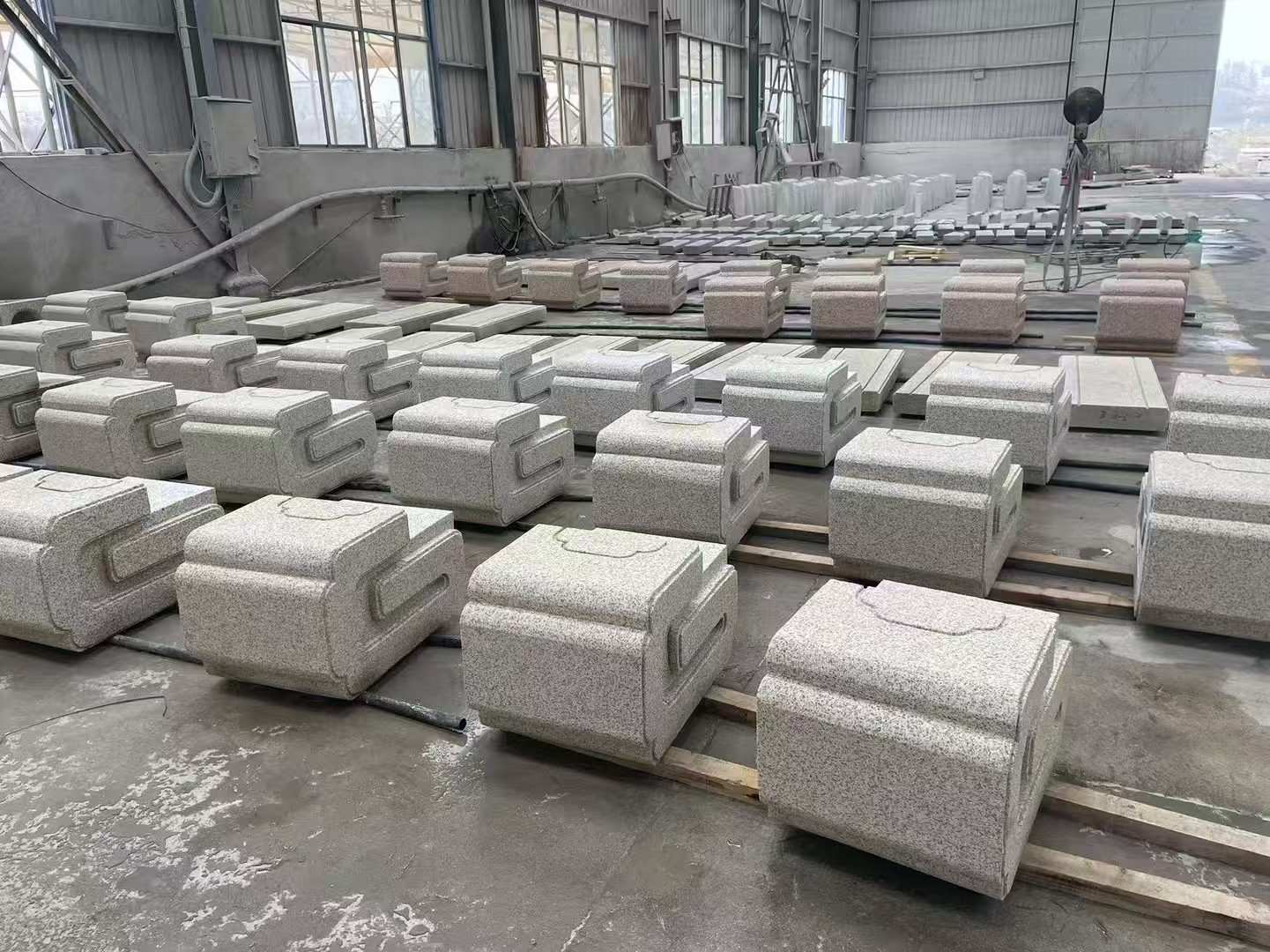 亳州 白麻花岗岩异形加工-石凳，坐凳