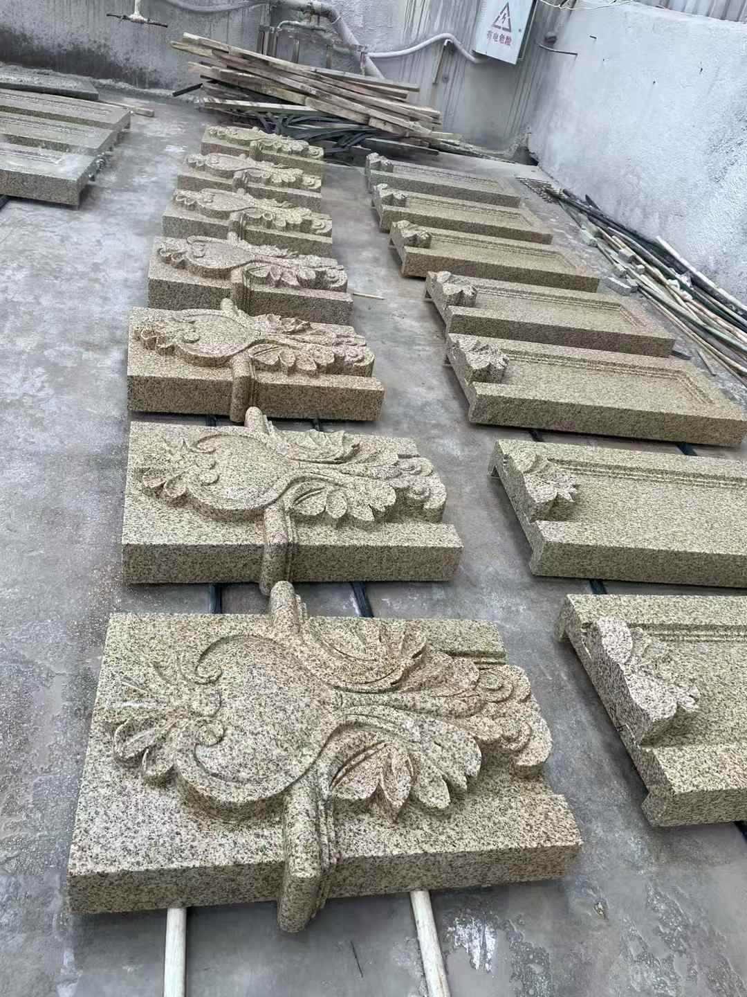 亳州 黄金麻花岗岩别墅外墙雕刻板