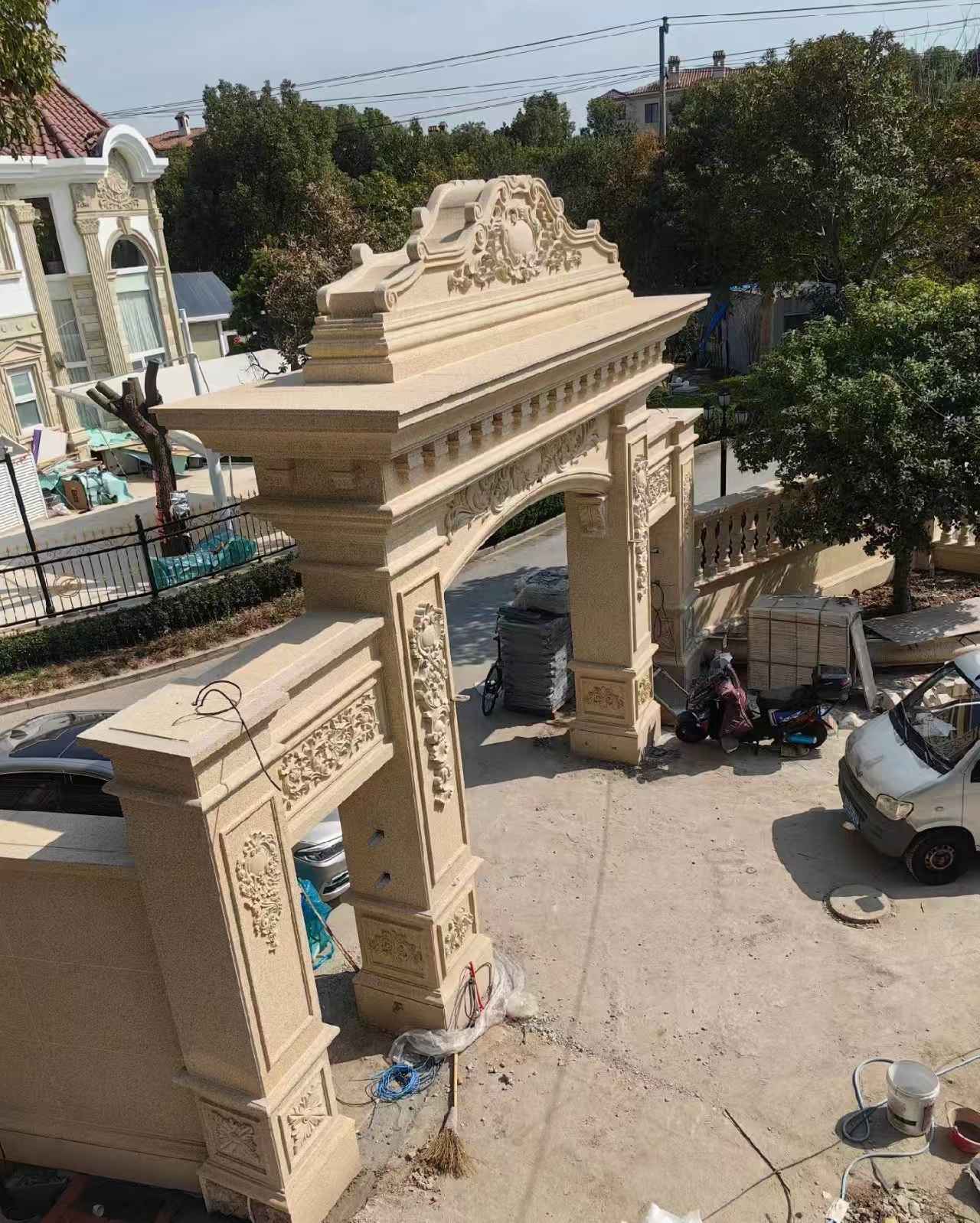 亳州 黄金麻荔枝面花岗岩别墅门楼