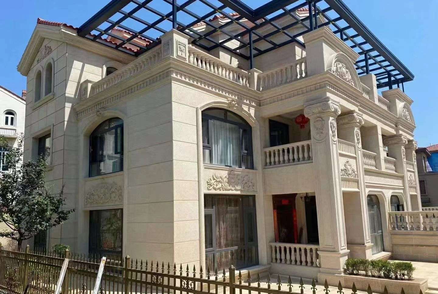 亳州 黄金麻花岗岩荔枝面别墅外墙干挂