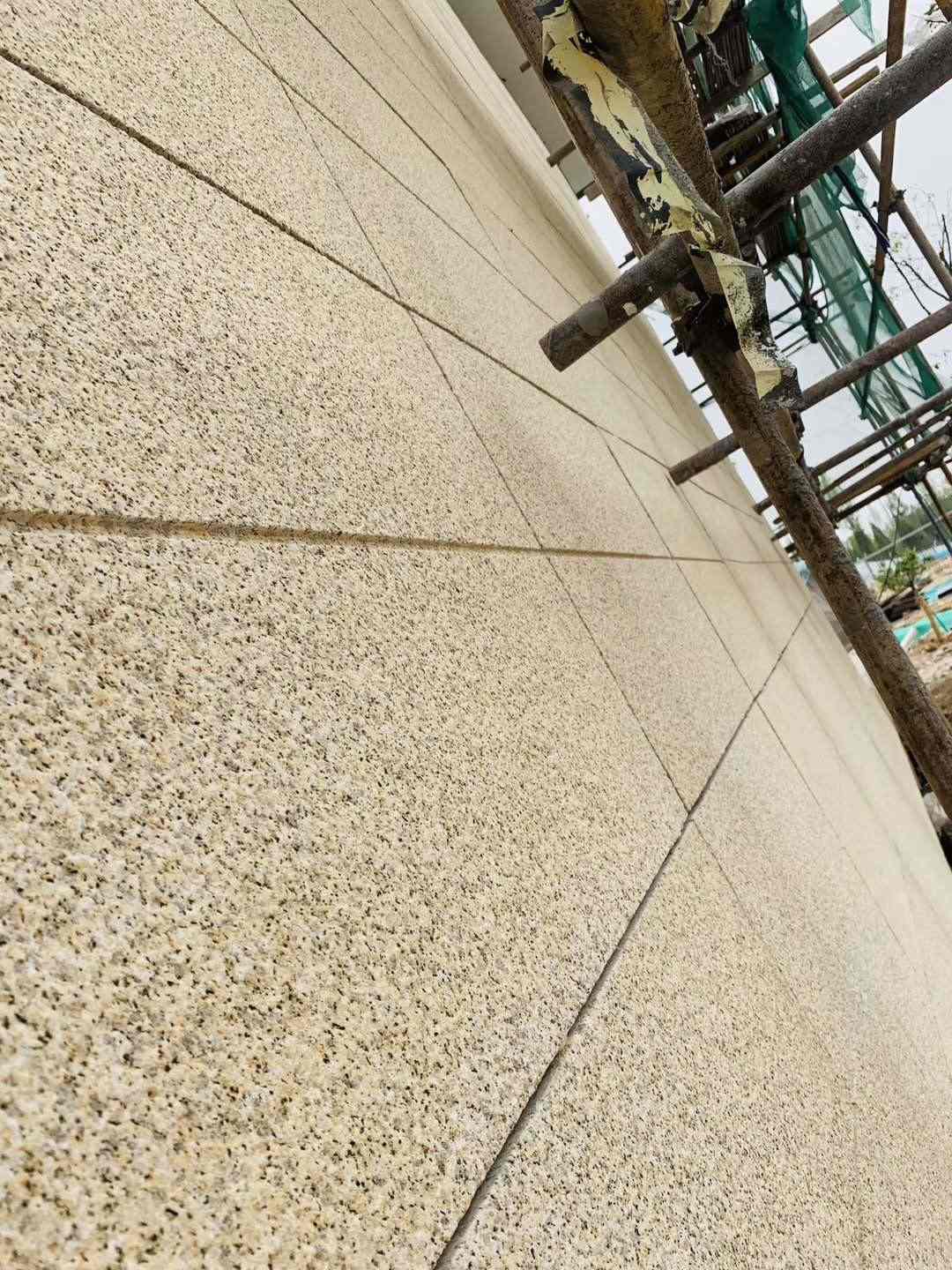 亳州 黄金麻花岗岩荔枝面外墙干挂石材效果示例